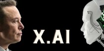 إيلون ماسك وشعار شركة “xAI” 